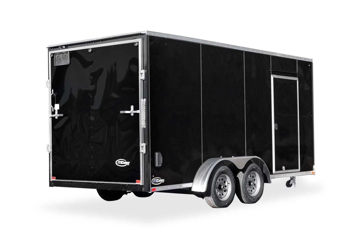 ITI Cargo SE V Nose Cargo Trailer Black Rear