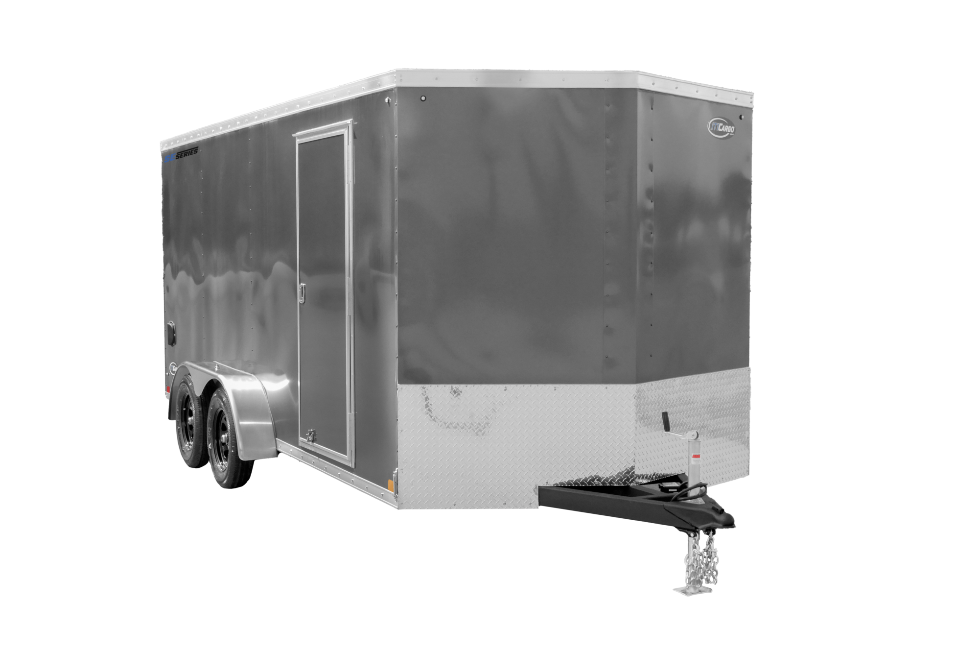 ITI Cargo SE V Nose Cargo Trailer Gray Front